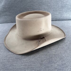 AKUBRA IMPERIAL QUALITY - Men's Beige Fur Felt Size 58 Western Cowboy Hat  H7